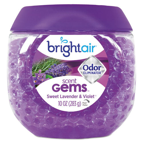 Scent Gems Odor Eliminator, Sweet Lavender and Violet, 10 oz Jar-(BRI900426EA)