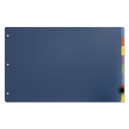 Tabloid-Size Poly Index Divider, 8-Tab, 11 x 17, Assorted, 1 Set-(CRD84251)
