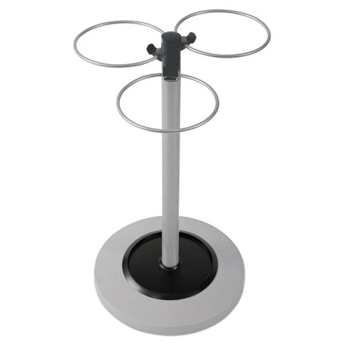 Flower Umbrella Stand, 13.75w x 13.75d x 25.5h, Black/Silver-(ABAPMFLOWERN)