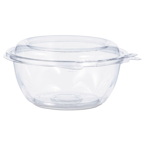 Tamper-Resistant, Tamper-Evident Bowls with Dome Lid, 12 oz, 5.5" Diameter x 2.6"h, Clear, Plastic, 240/Carton-(DCCCTR12BD)