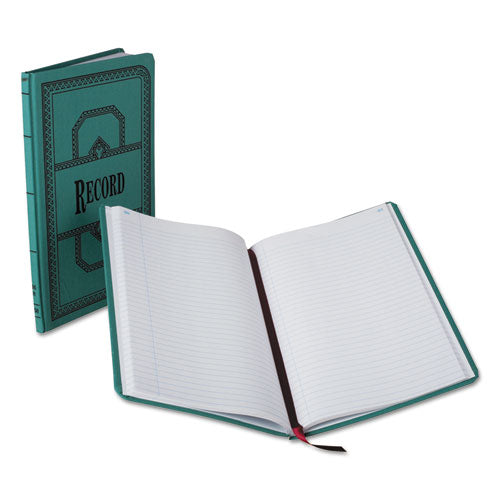 Account Record Book, Record-Style Rule, Blue Cover, 11.75 x 7.25 Sheets, 150 Sheets/Book-(BOR66150R)