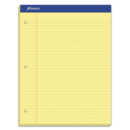 Double Sheet Pads, Wide/Legal Rule, 100 Canary-Yellow 8.5 x 11.75 Sheets-(TOP20243)