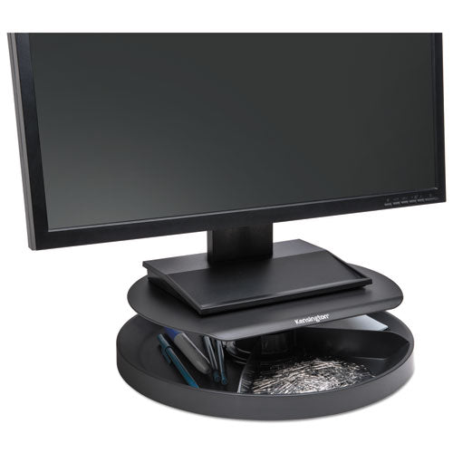 Spin2 Monitor Stand with SmartFit, 12.6" x 12.6" x 2.25" to 3.5", Black, Supports 40 lbs-(KMW52787)