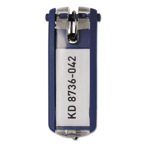 Tags for Locking Key Cabinets, Plastic, 1.13 x 2.75, Dark Blue, 6/Pack-(DBL195707)