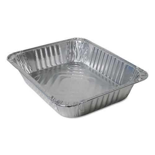 Aluminum Steam Table Pans, Half-Size Deep120 oz., 2.56" Deep, 10.38 x 12.75, 100/Carton-(DPK4200100)