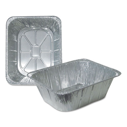 Aluminum Steam Table Pans, Half-Size Extra Deep195 oz., 4.19" Deep, 10.31 x 12.69, 100/Carton-(DPK4288100)