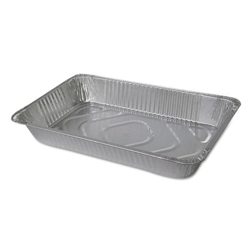 Aluminum Steam Table Pans, Full-Size Deep346 oz., 3.38" Deep, 12.81 x 20.75, 50/Carton-(DPK605050)