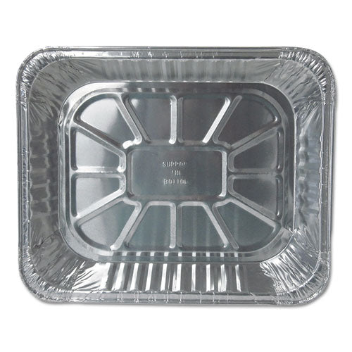 Aluminum Steam Table Pans, Half-Size Deep120 oz., 2.56" Deep, 10.38 x 12.75, 100/Carton-(DPK6132100)