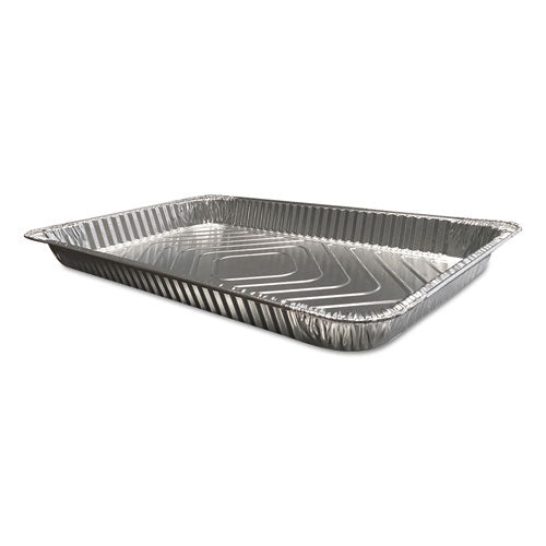 Aluminum Steam Table Pans, Full-Size Shallow175 oz., 1.69" Deep,12.81 x 20.75, 50/Carton-(DPK770070)