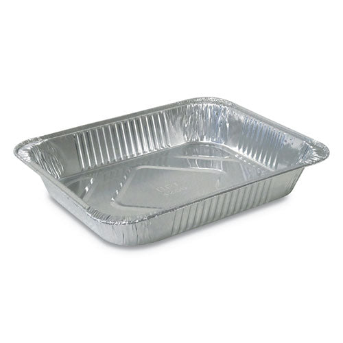 Aluminum Steam Table Pans, Half-Size Medium, 2.19" Deep, 10.38 x 12.75, 100/Carton-(DPK4255100)