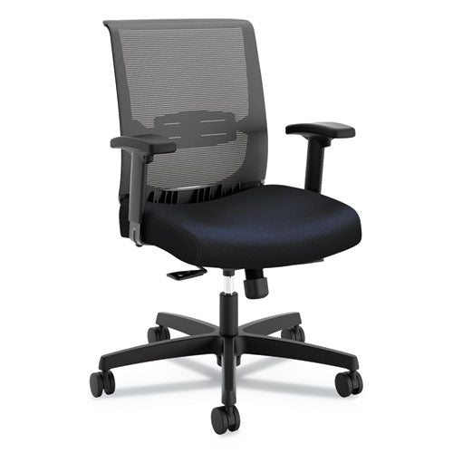 Convergence Mid-Back Task Chair, Synchro-Tilt and Seat Glide, Supports Up to 275 lb, Navy Seat, Black Back/Base-(HONCMY1ACU98)