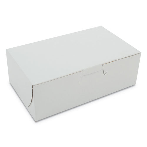 White One-Piece Non-Window Bakery Boxes, 6.25 x 3.75 x 2.13, White, Paper, 250/Bundle-(SCH0911)