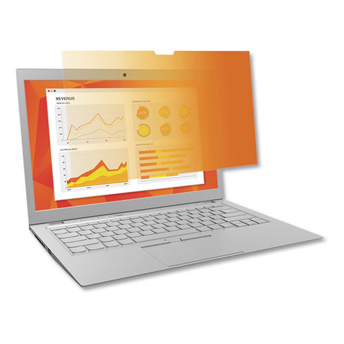 Touch Compatible Gold Privacy Filter for 13.3" Widescreen Laptop, 16:9 Aspect Ratio-(MMMGF133W9E)