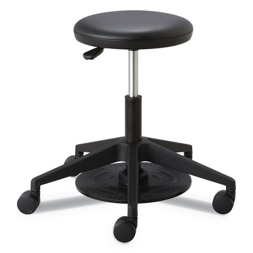 Lab Stool, Backless, Supports Up to 250 lb, 19.25" to 24.25" Seat Height, Black-(SAF3437BL)