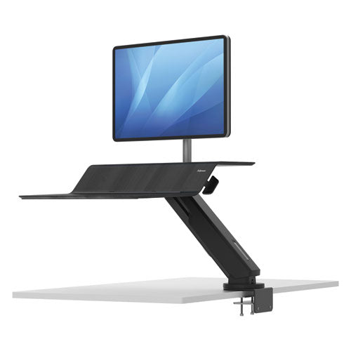 Lotus RT Sit-Stand Workstation, 48" x 30" x 42.2" to 49.2", Black-(FEL8081501)