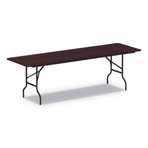 Wood Folding Table, Rectangular, 95.88w x 29.88d x 29.13h, Mahogany-(ALEFT729630MY)