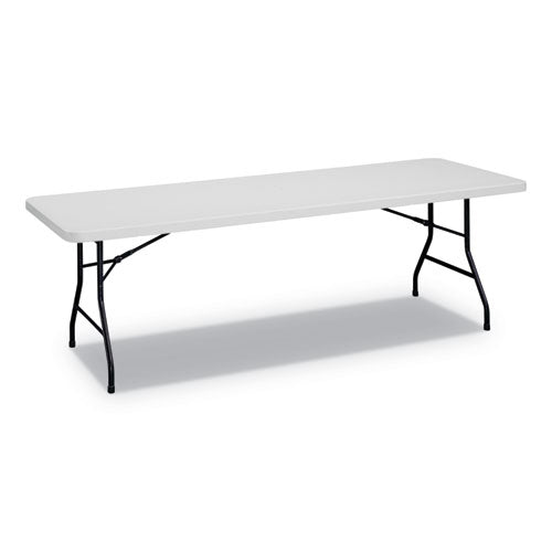 Rectangular Plastic Folding Table, 96w x 30d x 29.25h, Gray-(ALEPT9630G)