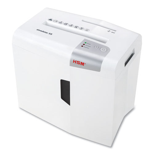 shredstar X5 Cross-Cut Shredder, 5 Manual Sheet Capacity, White-(HSM1043W)