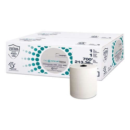 DissolveTech Paper Towel, 1-Ply, 7.5" x 700 ft, White, 6 Rolls/Carton-(SOD410791)