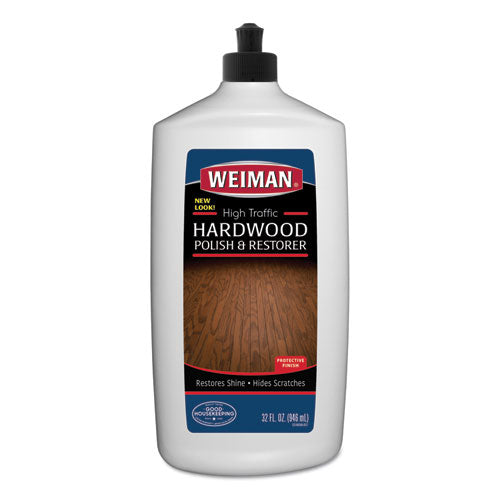 High Traffic Hardwood Polish and Restorer, 32 oz Squeeze Bottle-(WMN523EA)