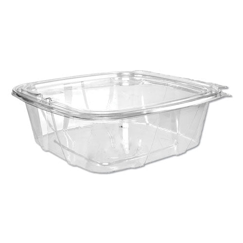 ClearPac SafeSeal Tamper-Resistant/Evident Containers, Flat Lid, 48 oz, 7.8 x 8.1 x 2.5, Clear, Plastic, 100/Bag, 2 Bags/CT-(DCCCH48DEF)