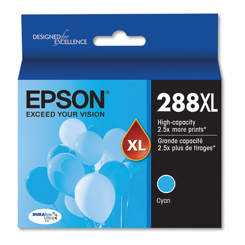 T288XL220-S (T288XL) DURABrite Ultra High-Yield Ink, 450 Page-Yield, Cyan-(EPST288XL220S)