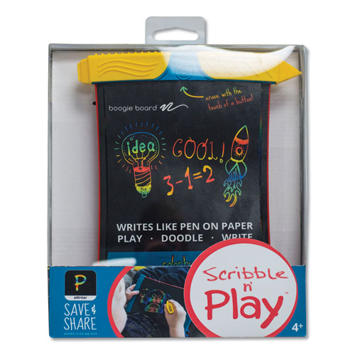 Scribble n Play Kids Drawing Tablet, 5" x 7" LCD Screen, 8.11" x 1.58" x 9.85", Black/Yellow/Red-(IMV100013)