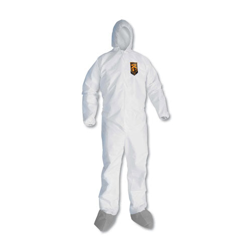 A45 Liquid and Particle Protection Surface Prep/Paint Coveralls, Medium, White, 25/Carton-(KCC48972)