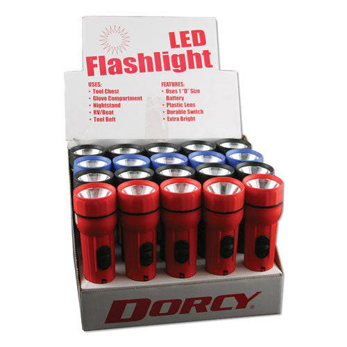 LED Utility Flashlight, 1 D Battery (Sold Separately), Assorted-(DCY416487)