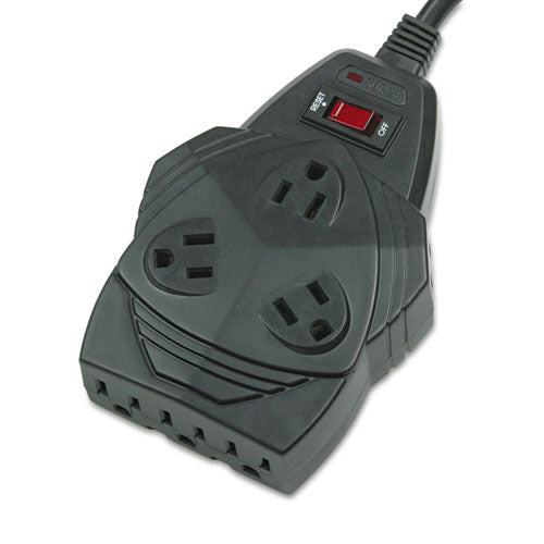 Mighty 8 Surge Protector, 8 AC Outlets, 6 ft Cord, 1,300 J, Black-(FEL99090)