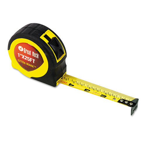 ExtraMark Power Tape, 1" x 25 ft, Steel, Yellow/Black-(GNS95005)