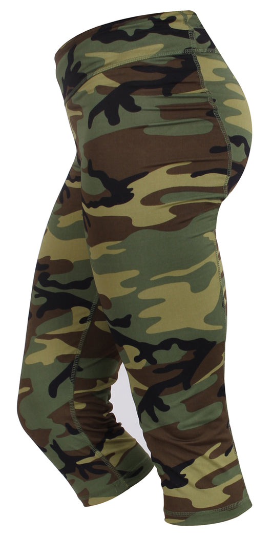 Rothco Womens Camo Workout Performance Capris