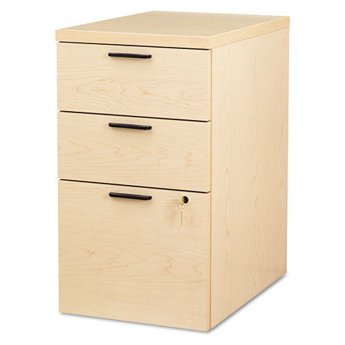 10500 Series Mobile Pedestal File, Left or Right, 3-Drawers: Box/Box/File, Legal/Letter, Natural Maple, 15.75" x 22.75" x 28"-(HON105102DD)