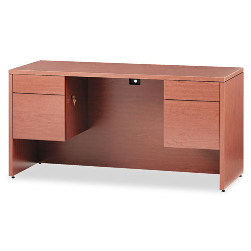 10500 Series Kneespace Credenza With 3/4-Height Pedestals, 60w x 24d x 29.5h, Bourbon Cherry-(HON10565HH)