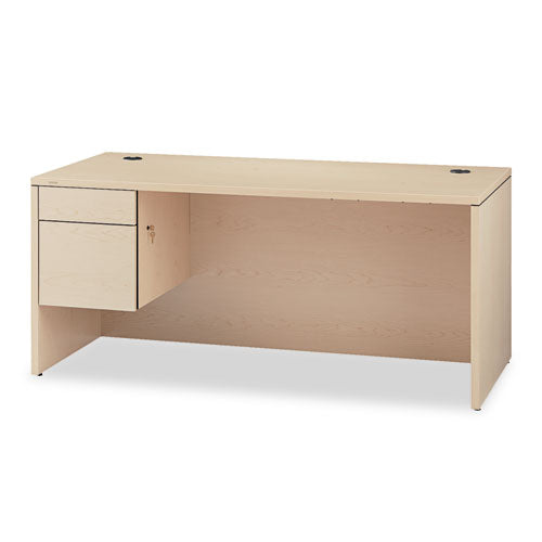 10500 Series "L" Workstation Single Pedestal Desk, 66" x 30" x 29.5", Natural Maple-(HON10584LDD)