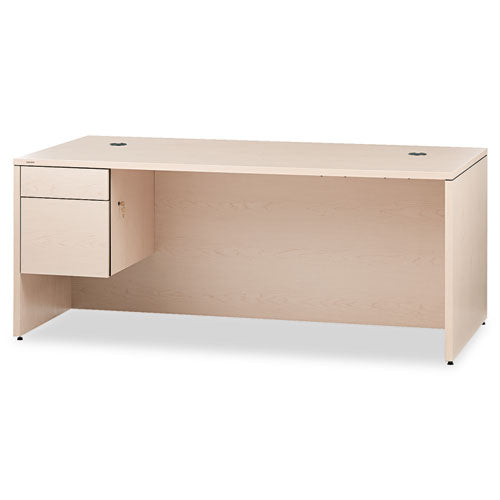 10500 Series "L" Workstation Single Pedestal Desk with 3/4 Height Pedestal, 72" x 36" x 29.5", Natural Maple-(HON10586LDD)