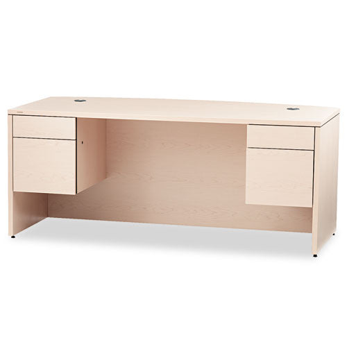 10500 Series Bow Front Double Pedestal Desk, 72" x 36" x 29.5", Natural Maple-(HON10595DD)