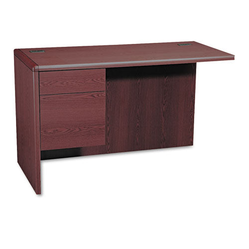 10700 "L" Workstation Return, Left 3/4 Pedestal, 48w x 24d x 29.5h, Mahogany-(HON10716LNN)