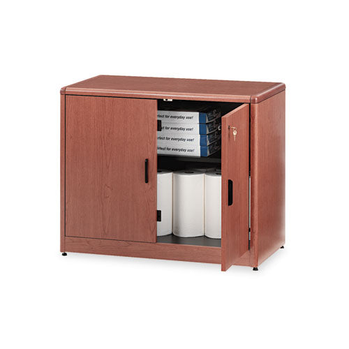 10700 Series Locking Storage Cabinet, 36w x 20d x 29.5h, Bourbon Cherry-(HON107291HH)