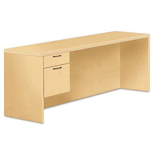 Valido Series Left Pedestal Credenza, 72w x 24d x 29.5h, Natural Maple-(HON11546LAFDD)