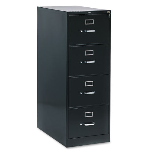 210 Series Vertical File, 4 Legal-Size File Drawers, Black, 18.25" x 28.5" x 52"-(HON214CPP)