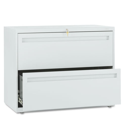 Brigade 700 Series Lateral File, 2 Legal/Letter-Size File Drawers, Light Gray, 36" x 18" x 28"-(HON782LQ)