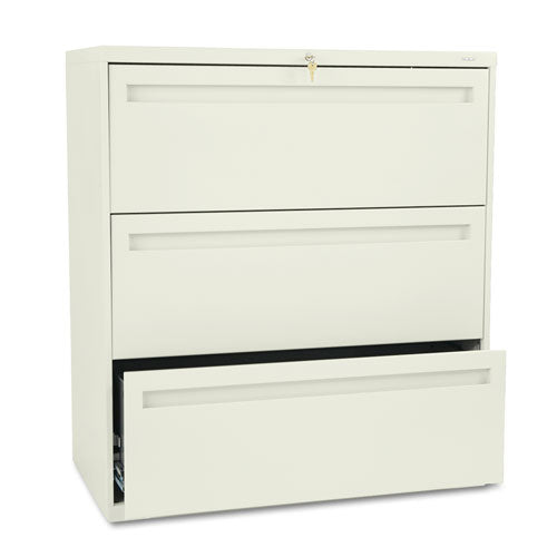 Brigade 700 Series Lateral File, 3 Legal/Letter-Size File Drawers, Putty, 36" x 18" x 39.13"-(HON783LL)