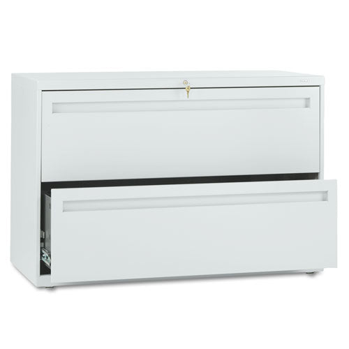 Brigade 700 Series Lateral File, 2 Legal/Letter-Size File Drawers, Light Gray, 42" x 18" x 28"-(HON792LQ)