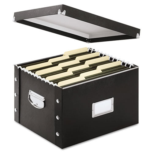 File Box, Letter/Legal Files, 16.25" x 9.75" x 13.25", Black-(IDESNS01536)