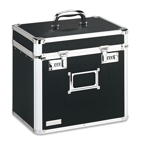 Locking File Chest, Letter Files, 13.5" x 10.5" x 13.25", Black-(IDEVZ01165)