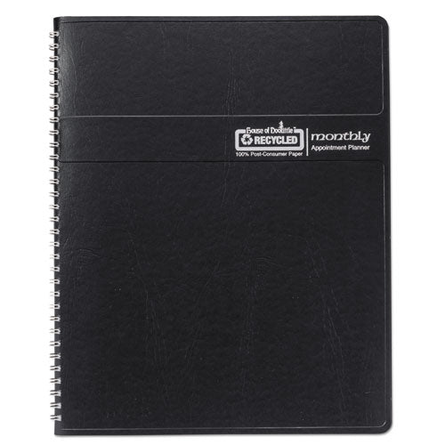 14-Month Recycled Ruled Monthly Planner, 8.75 x 6.78, Black Cover, 14-Month (Dec to Jan): 2022 to 2024-(HOD262602)