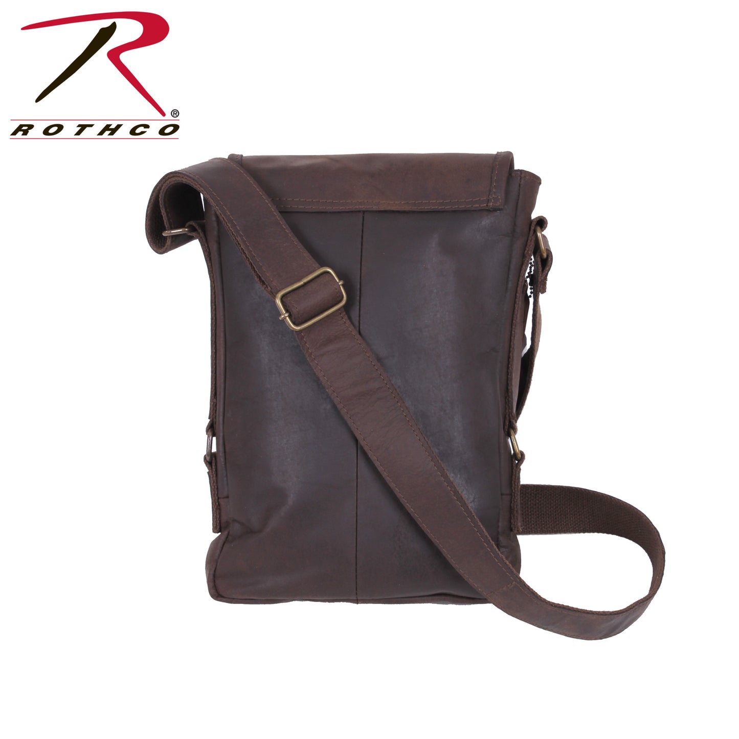 Rothco Brown Leather Military Tech Bag