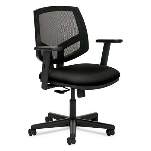 Volt Series Mesh Back Task Chair with Synchro-Tilt, Supports Up to 250 lb, 17.75" to 21.88" Seat Height, Black-(HON5713GA10T)