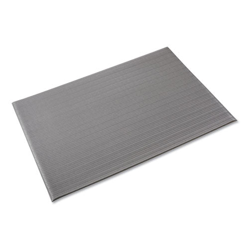 Ribbed Anti-Fatigue Mat, Vinyl, 36 x 120, Gray-(CWNFL3610GY)